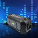 Wireless Bluetooth Speaker 5W High Bass with Wireless Mic / Microphone, LED Torch, Solar Charging, Support USB & Adjustable Strap (1 Set)