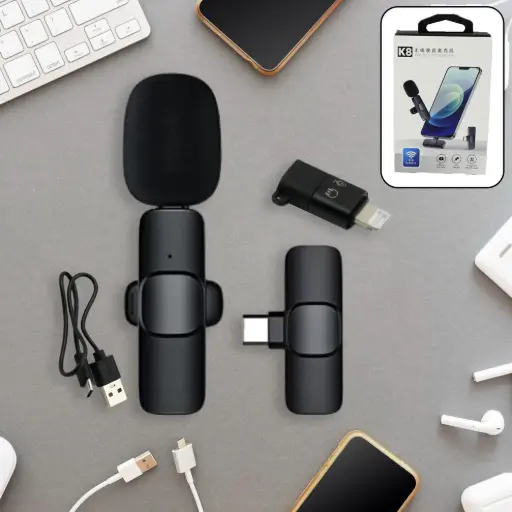 Intelligent Noise Cancelling Live Streaming Clip on Microphone for Type-C